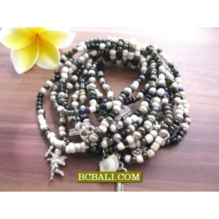 Charm Beads Bracelets Stretching Mix Color